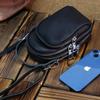 Leather Women'S Bag, Mini Bag, Soft Leather Messenger Bag, Simple Multi-Compartment Bag, Cowhide Mobile Phone Bag, Retro.