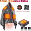 New USB-Heated Shawl Blanket Outdoor Camping Office Electric Heating Pack Powered By Rechargeable Battery Machine Washable