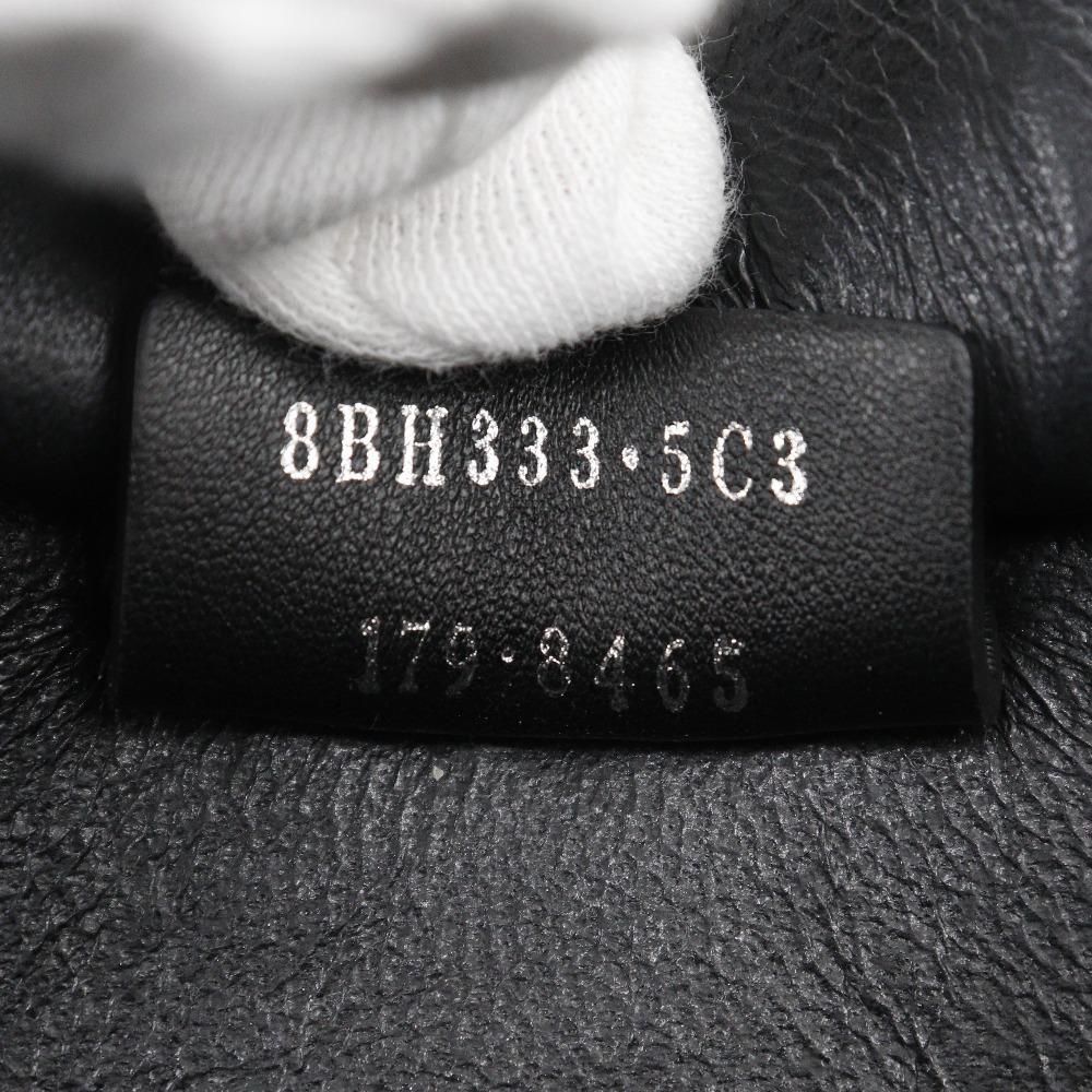 Fendi Petite Troisur Handtasche 8BH333 2WEGE-Schultertasche schwarzes Leder Damen Gebraucht