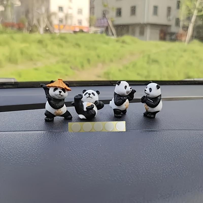 

4 шт./компл. украшения для автомобиля в стиле панда, украшения для центральной консоли автомобиля, украшения для офисного стола, украшение интерьера небольшого автомобиля 4pcs/set