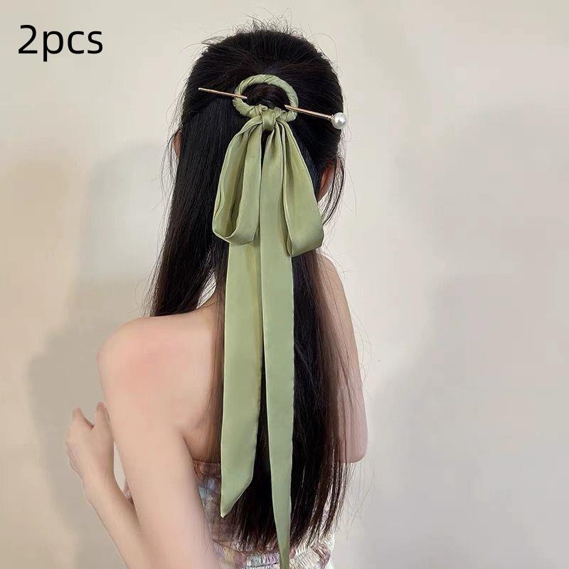 2 Stück Haarnadel Hanfu Schmetterlingsknoten Haarband Haaraccessoires Antiker Stil Pferdeschwanz