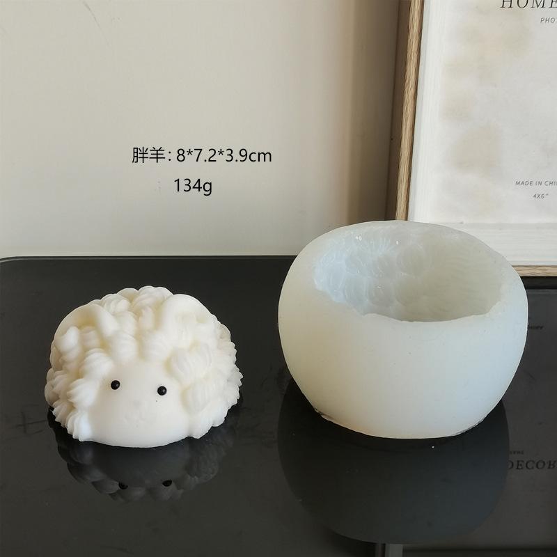 3D Mini Lamb Candle Mold Handmade Scented Soap Silicone Mold DIY Sheep Chocolate Cake Decoration Baking Tools Home Craft Gift