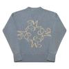 Streetwear Letter Jacquard Knit Sweater Y2K Loose Fit Teens