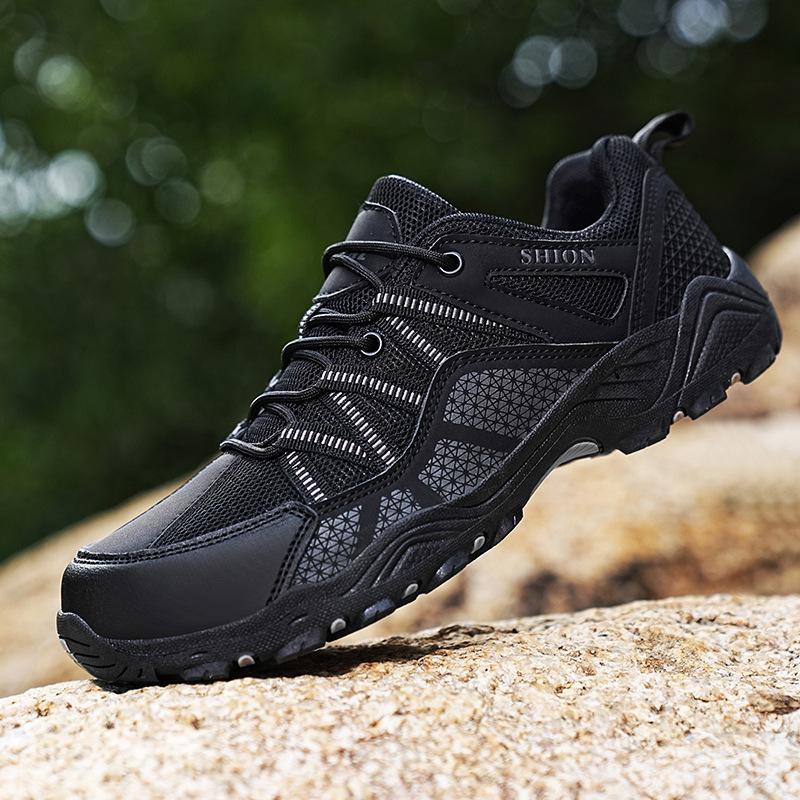 Four Seasons Low Top Outdoor Hiking Shoes Large Size Fashion Sports Running Shoes Men's Non-slip Breathable Casual Shoes