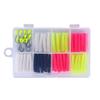 Fishing Tackle Soft Fishing Lures Set for Freshwater Saltwater Artificial Baits with Split Tail Grub Worms Jig Head Hook