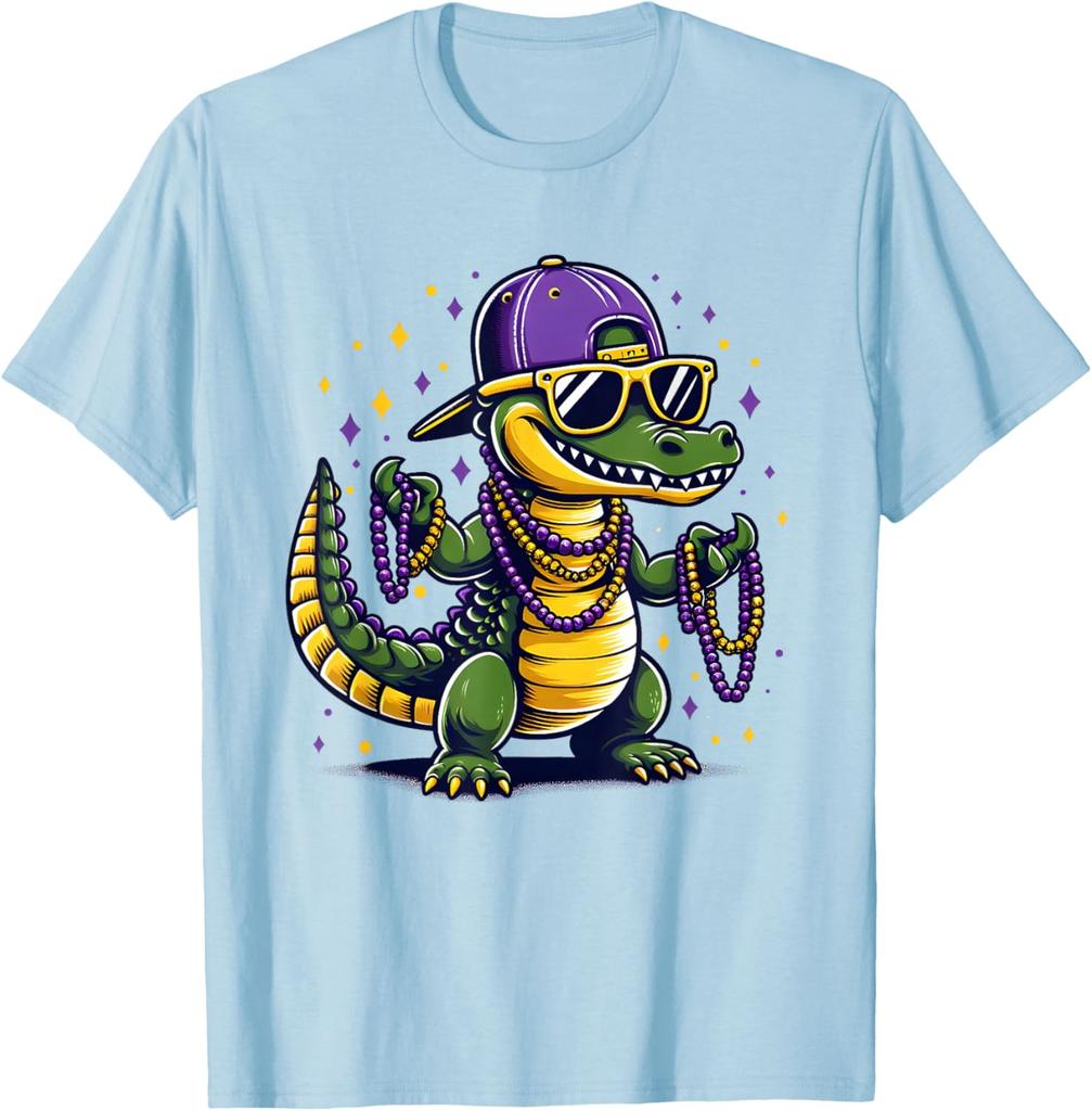 Alligator Krokodile Mardi Gras Kostüm Herren Damen Mardi Gras T-Shirt Unisex Neuer Stil 2026