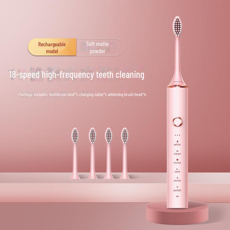 Rechargeable Soft Bristle Electric Toothbrush for Adults - Portable Gift Edition