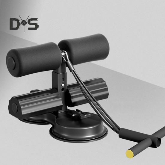 Sit-up-Assistenzstange mit Widerstandsband, Bauchmuskeltraining für den Innenbereich, Sit-up-Fußhalter mit zwei Saugnäpfen, Heim-Fitnessgerät