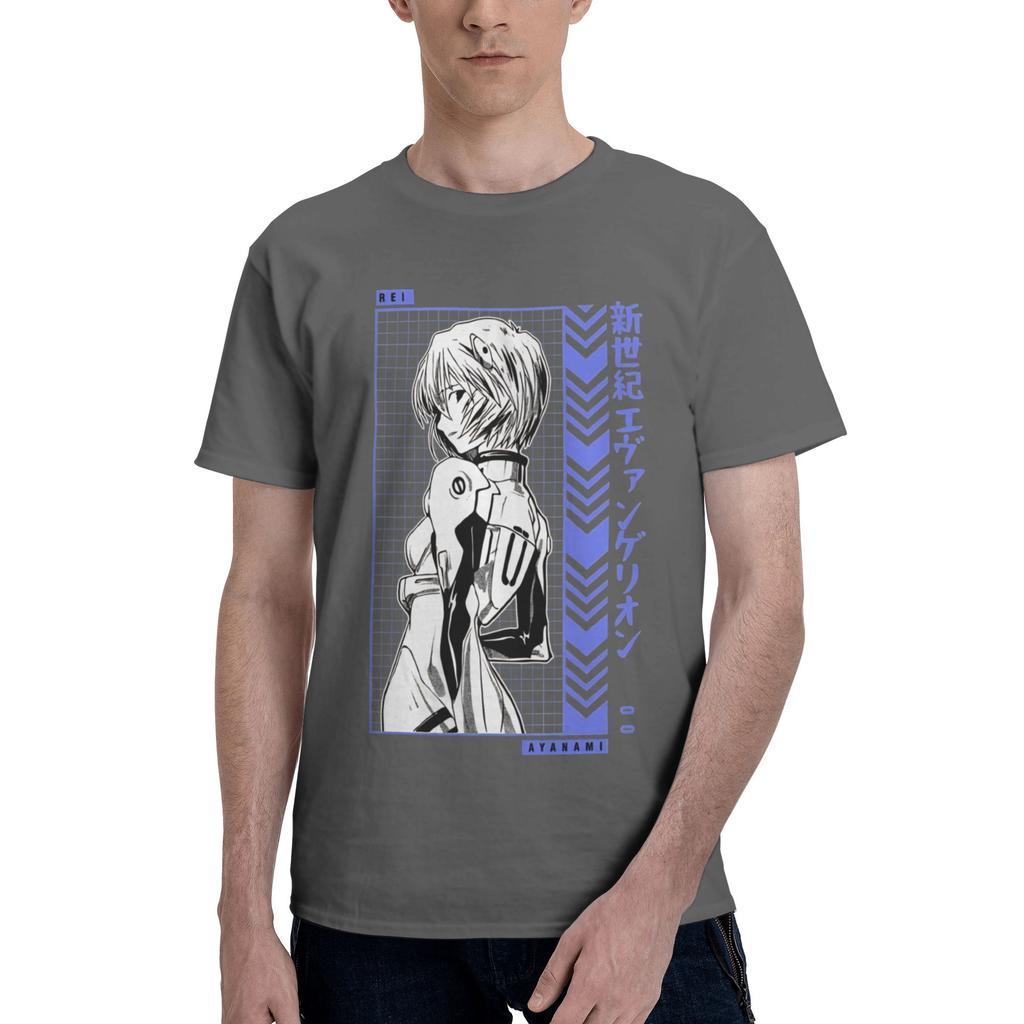 Rei Cool BG Mens T Shirts EVA Cool Tees Short Sleeve Crew Neck Pure Cotton Birthday Present Clothes TShirt