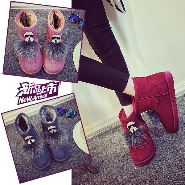 2025 Winter New Snow Short Boots Children Korean Version of Japanese Students Cute Bread Velvet Cotton Shoes Tide