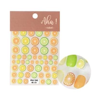 Aha Nail Sticker Orange 01