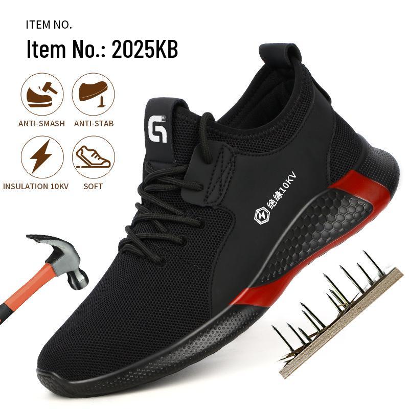 15KV Insulated Summer Men's Steel Toe Safety Shoes - Fashionable, Comfortable & Breathable Electrician Footwear