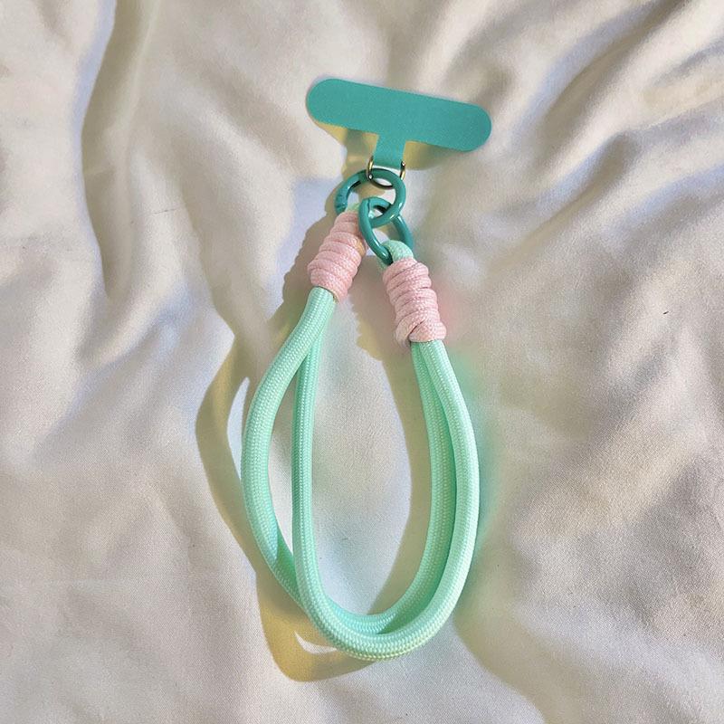 Mehrfarbig Handgewebter Schlüsselanhänger Handy-Lanyard Anti-Verlust Knoten Seilband Schlüsselring Männer Frauen Autoschlüsselhalter Zubehör