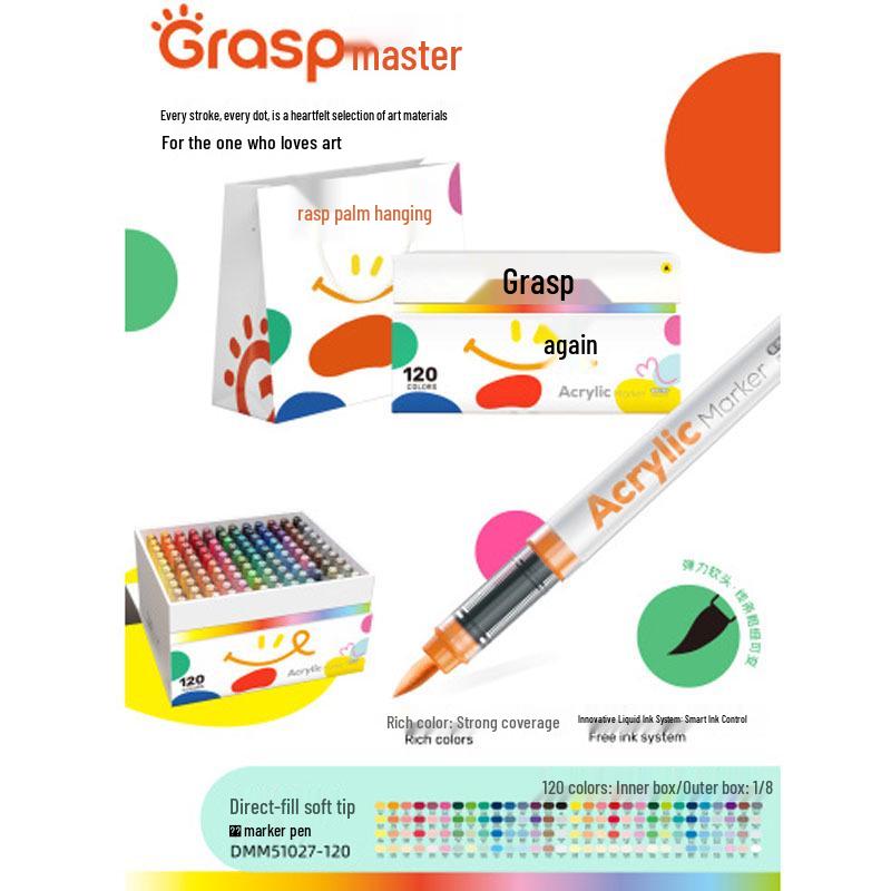 Master Soft-Tip Acrylic Marker Pens for Students & Art - 36, 48 Opaque, or 60 Layerable Colors