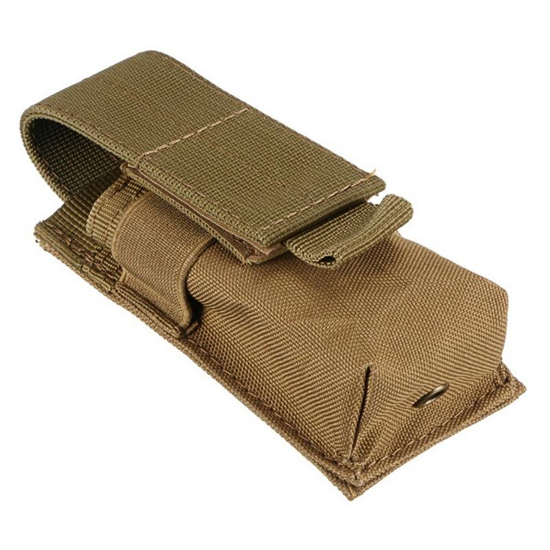 Nylon Tactical Flashlight Pouch Compact MOLLE M5 Waist Bag Portable Close Fitting Gear for Outdoor Running Convenient Carry Tool