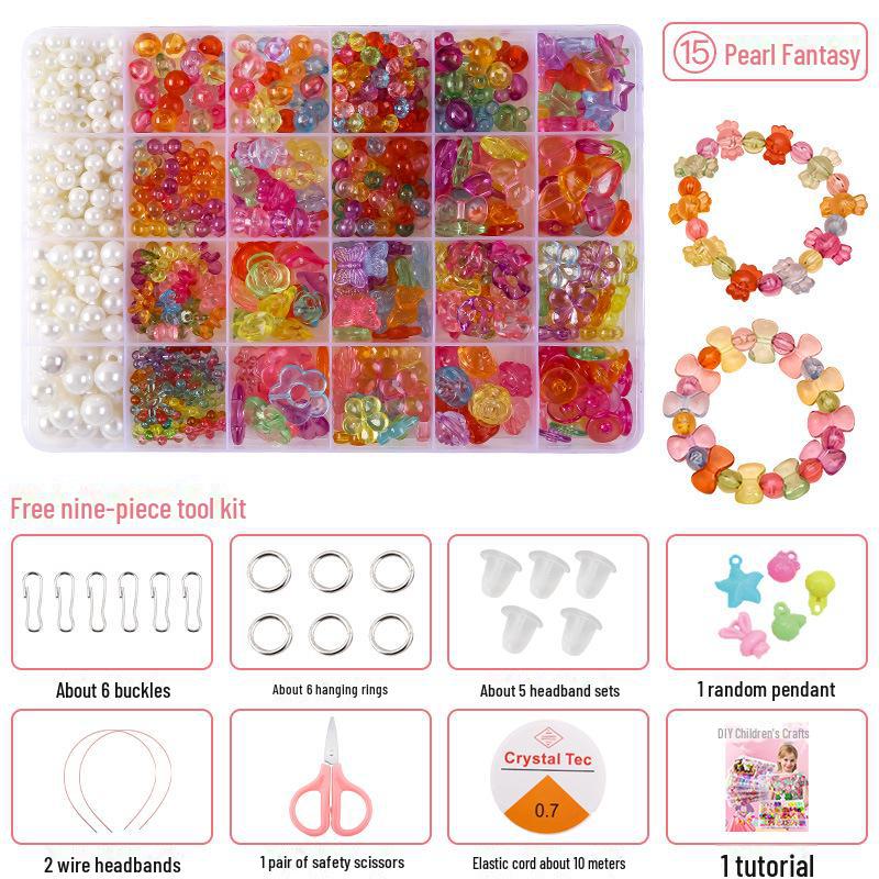 Keyou DIY Beads Kit for Kids: Handmade Bracelets & Necklaces Accessories