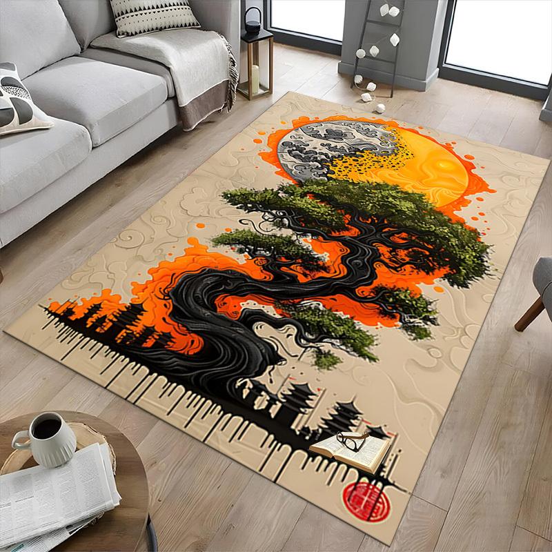 1PC Tree Sun Carpet Office Rug Mat Home Decor Area Carpet Festival Gift Office desk chair carpet Longlasting Material
