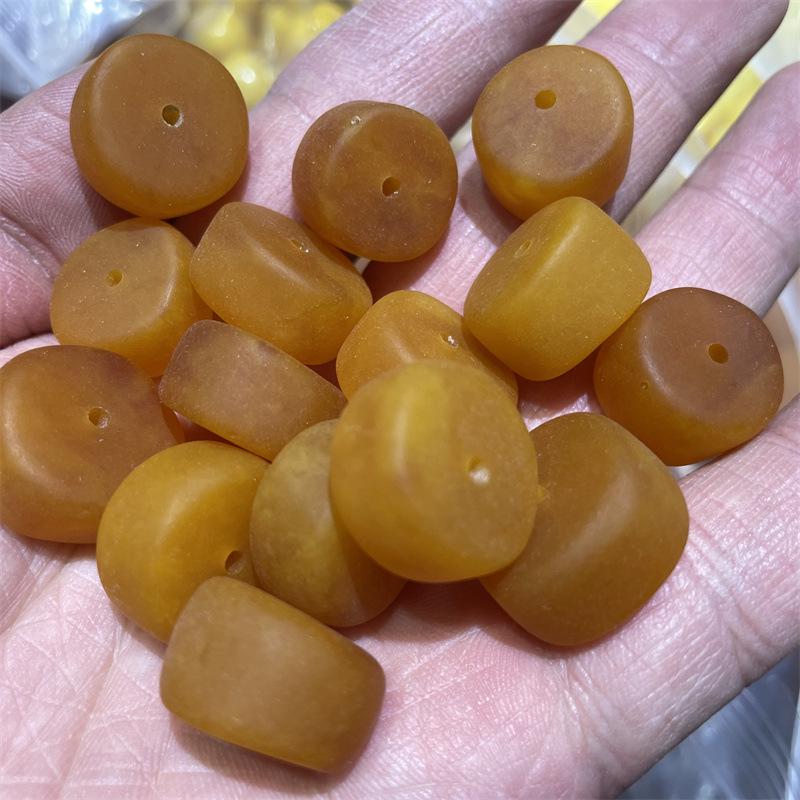 Second-Gen Amber Beeswax Abacus Spacer Beads for DIY Jewelry