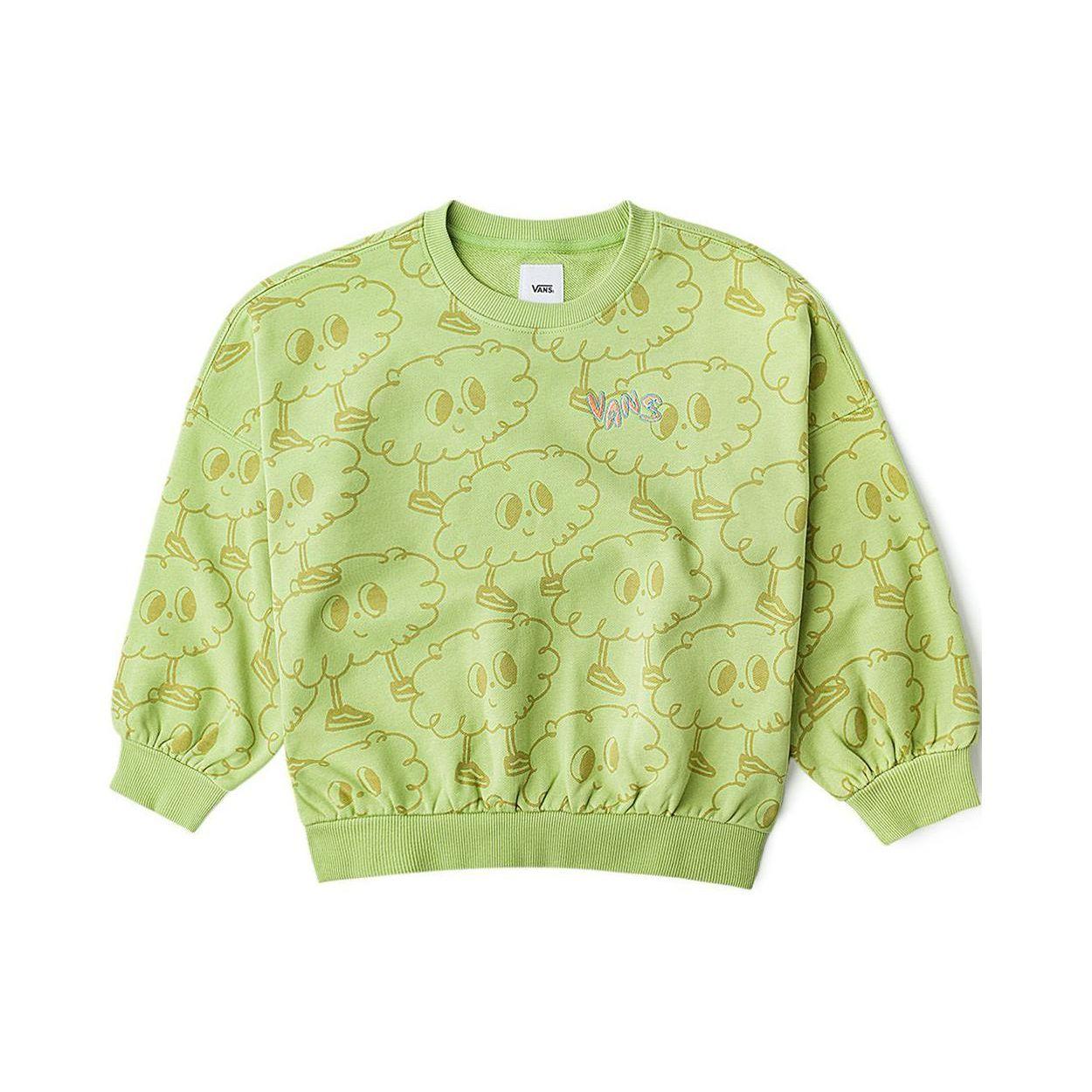 

Vans Cartoon Print Crewneck Loose Sweatshirt Kids sweatshirt Green VN000KJME3F S