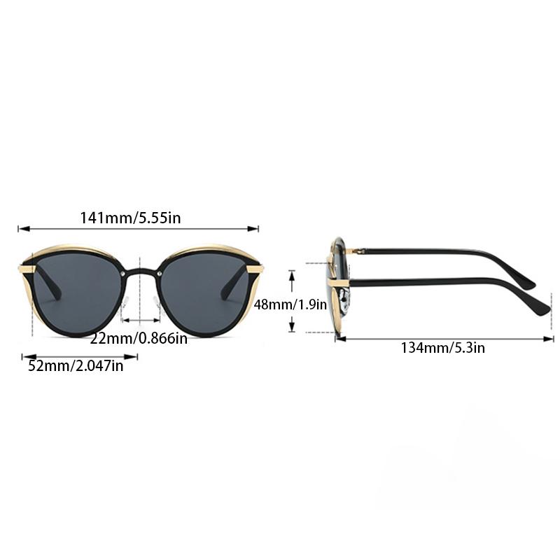 Non-polarized Women Full Frame Cat Eye Shaped Trendy Sunglasses Metal Frame Popular Multicolor Lenses Elegant Pink Sunglasses