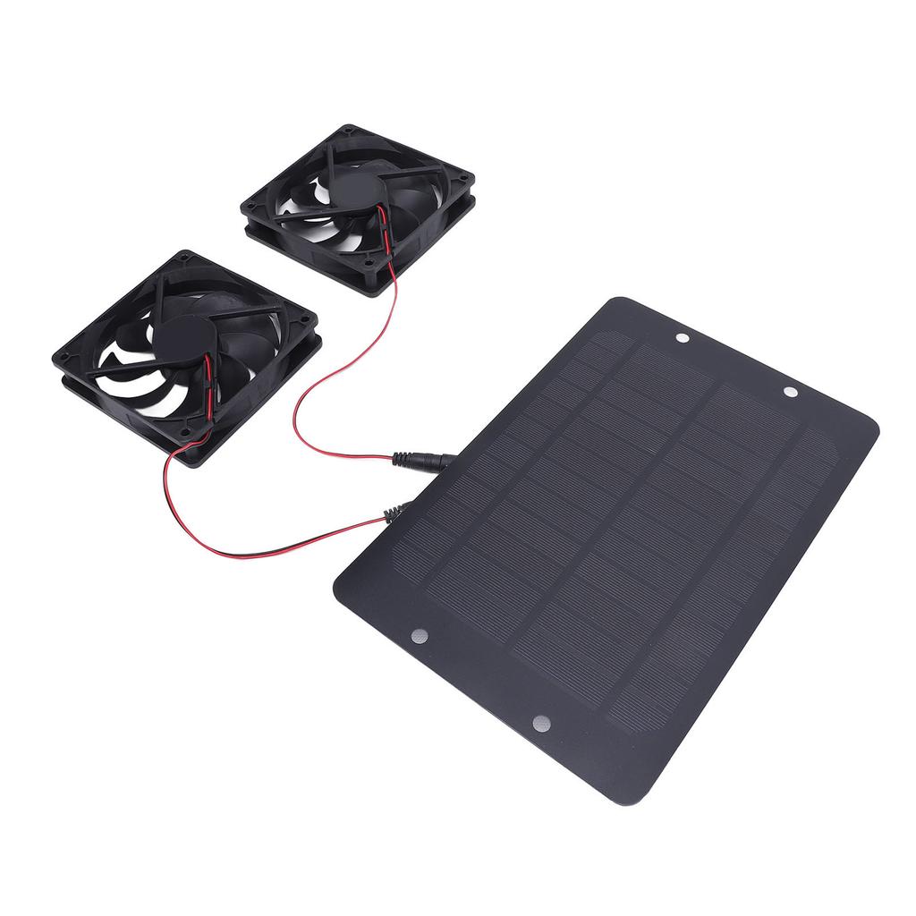 Dual Solar Fan Kit 12V 10W Monocrystalline Silicon Easy To Use Solar Panel Powered Fan for RV Car Boat