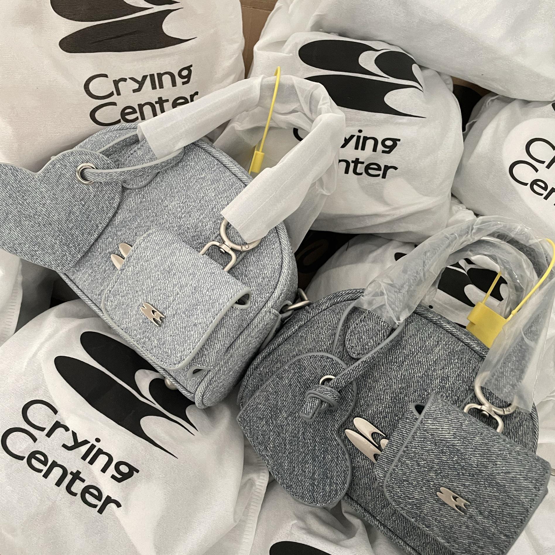 Нишевая Ретро CryingCenter Мини-сумка кроссбоди из искусственного денима для женщин