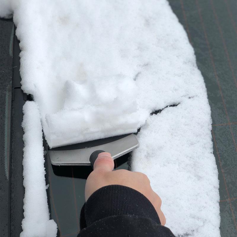 Stainless Steel Car Snow and Ice Removal Shovel - Winter Safety Emergency Tool for Snow Shoveling and Glass Defrosting
