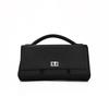 Genuine Leather Mini Square Bag With Lock Top Handle Crossbody Shoulder Women