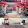Red Lantern Spring 2D Backdrop, Chinese Style Party & Live Background Cloth