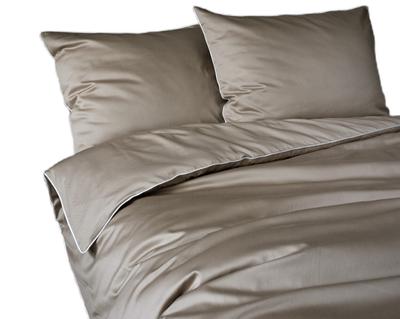 Pure Cotton Makosatin Bedding Set 180x200 C. Beige Taupe Premium