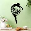 Arte de Parede de Ferro Bailarina Vintage Silhueta Elegante Posição de Dança Decoração de Casa Presente