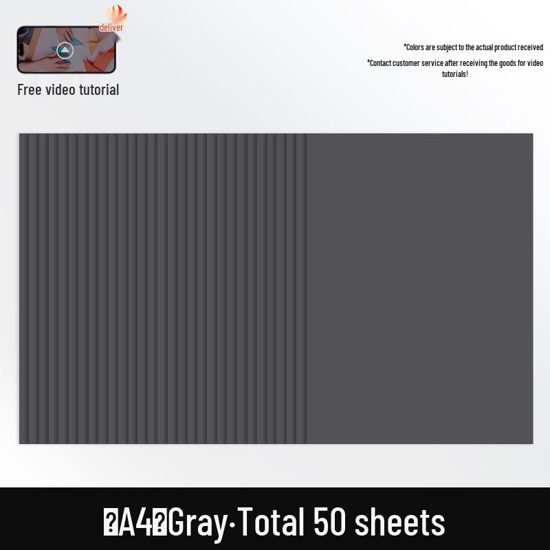 Free Shipping: Extra Thick A4 Color Cardstock - 50 Sheets - 160g White Card for Children's Crafts & Origami