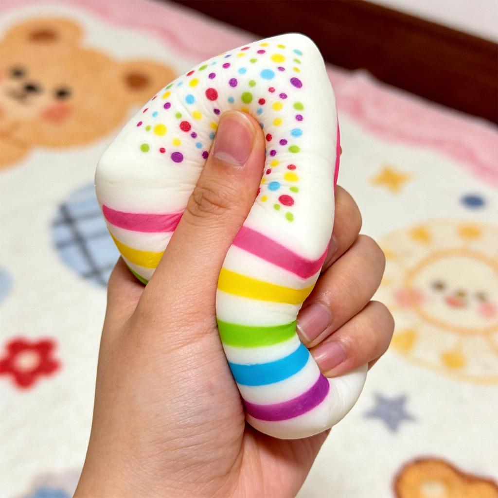 Dumpling Squishy Rainbow Layer Cake Toy Dessert Soft Toys For Teens & Adults Fun Novelty Gift For Birthdays Squish Dumplings