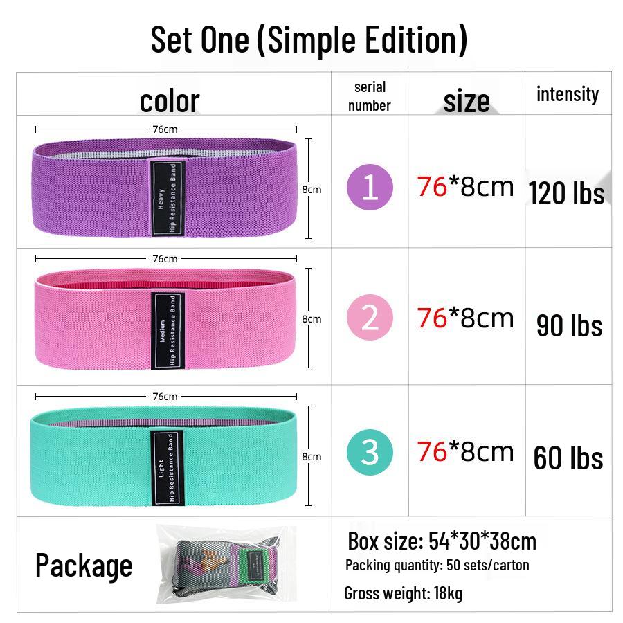 Fitness Yoga Squat & Glute Workout Resistance Band - Cotton Glute Lifting & Shaping Circle