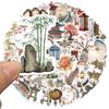 50 Pieces of Ancient-style Small Item Sticker Books, Chinese-style Lantern Phone Case Stickers
