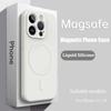 Tekutý silikonový kryt Pro iPhone 16 17 15 14 13 12 11 Pro Max Plus Mini Air Pro Magsafe Magnetické bezdrátové nabíjení Měkký kryt funda