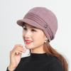 Mid Aged and Elderly Women's Warm and Knitted Beret for Autumn and Winter, New Beret for Outdoor Travel