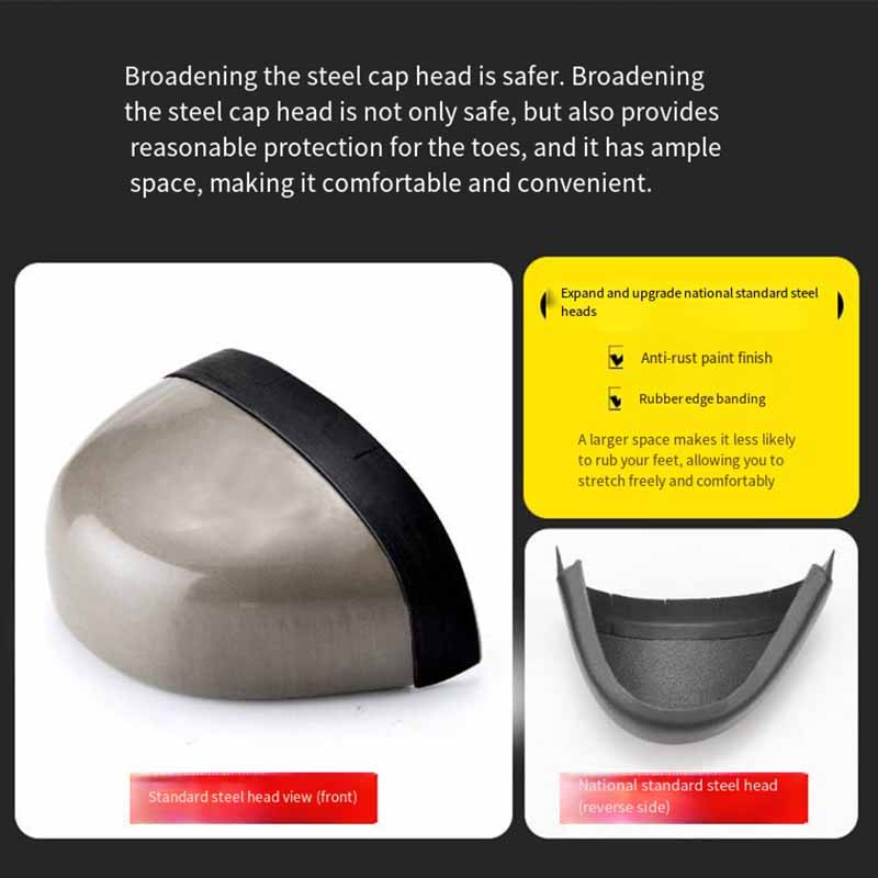 Oulylan Men Women Male Work Sneaker Work Shoes Hollow Breathable Steel Toe Boots Lightweight Safety Work Shoes Anti-slippery