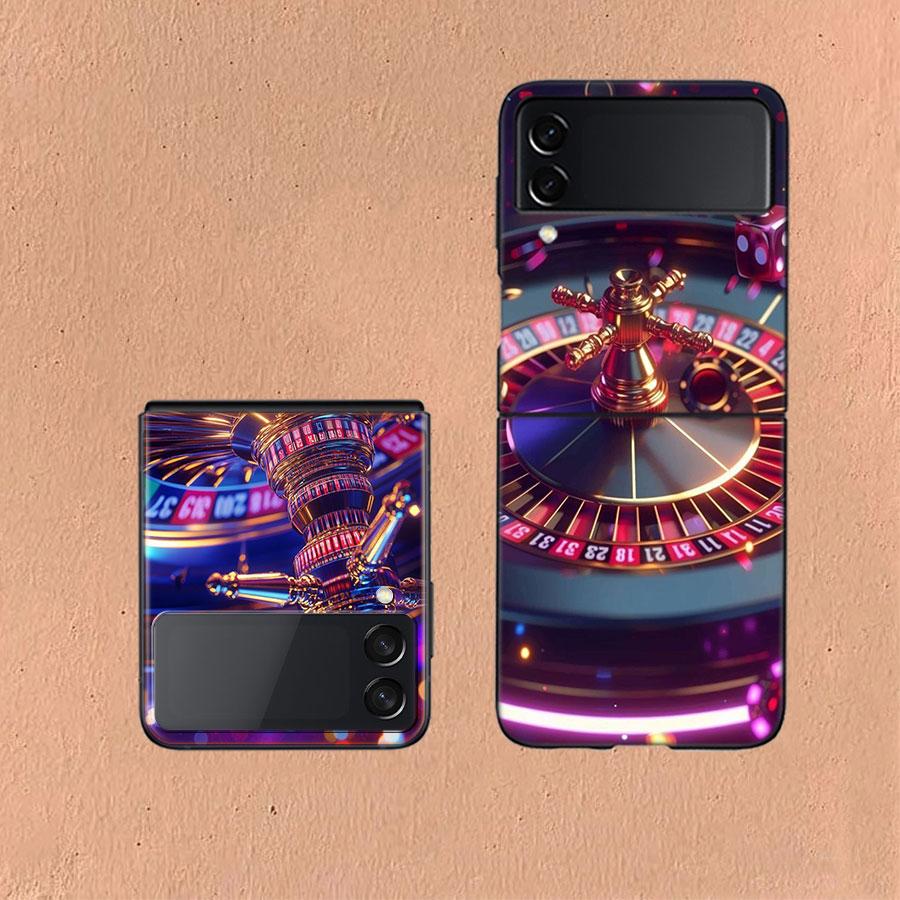 Russian Lucky Roulette Coque For Samsung Z Flip7 6 Galaxy Case Shockproof Z Flip5 Z Flip3 4 5G Hard Cover Phone TPU PC Hard Fun