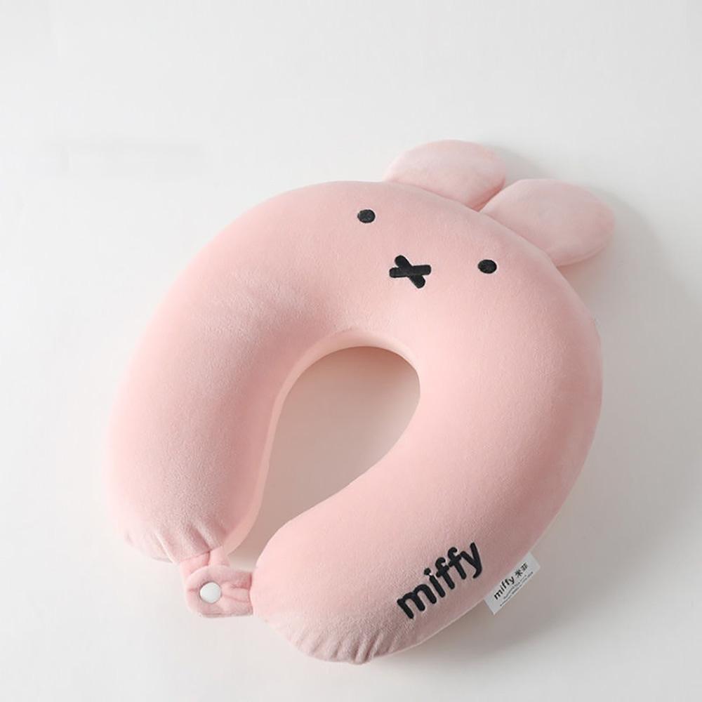 Cute Miffy Kawaii Cervical Pillow Memory Cotton Neck Pillow Cartoon Rabbit U-shaped Pillow Office Nap Travel Pillows Girl Gift