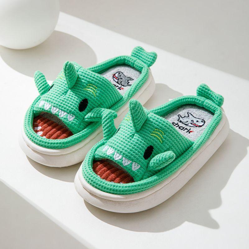 

Cute Cartoon -themed Cotton Slippers For Children, Thick-soled And Warm. 36 зелений