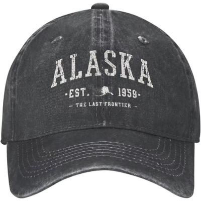 Alaska Est 1959 Baseballpet Heren Zon Gewassen Papa Cowboy Trucker Pet