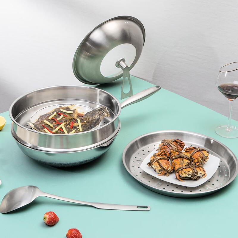 Debo Karla Hans 316 Stainless Steel Wok Set