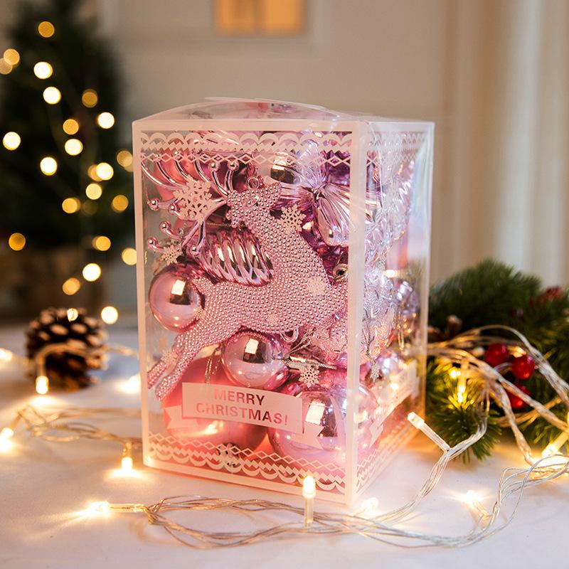 30 Hanging balls pieces set Christmas Decor Bright Ball Gift Xmas window decoration painted Christmas tree ornament 2025