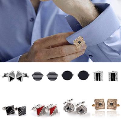 1 Pair Wedding Shirt Cufflinks Cuff Button Alloy Jewelry Men's Fashion Business Party Decor