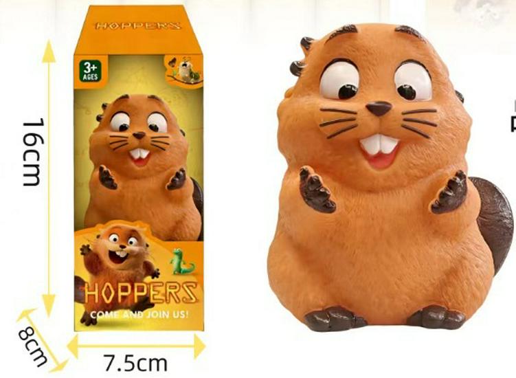 New Hoppers Beaver Transformation Plan Hamster Cartoon Silicone Toy Figure