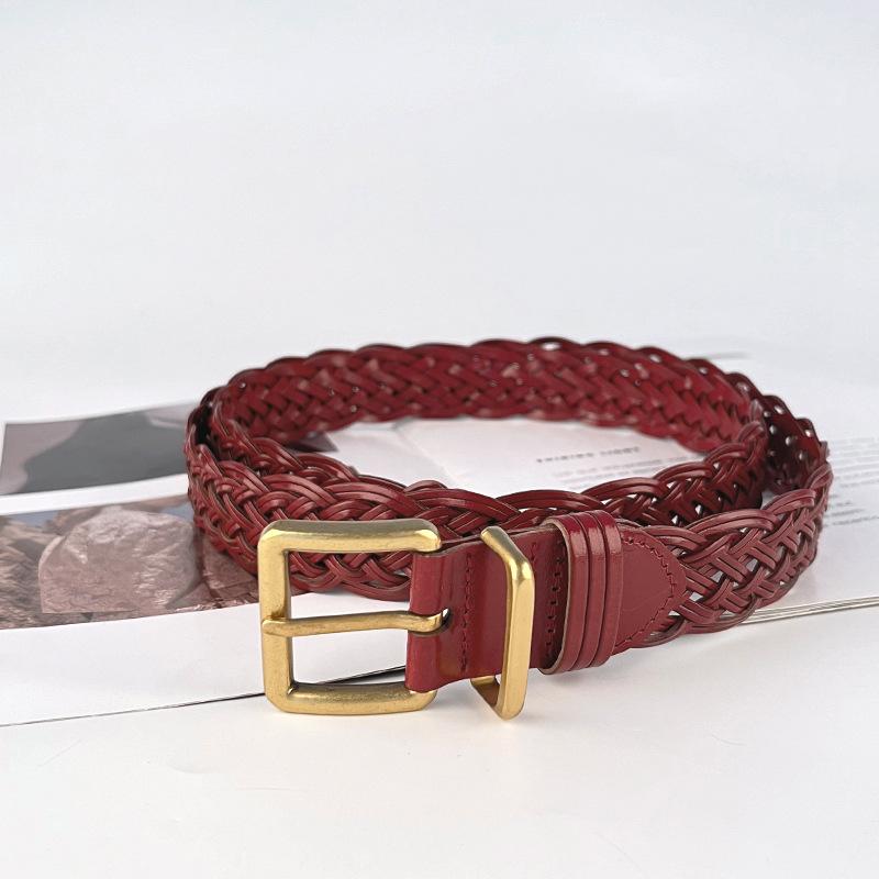 Punch-free Belt Hand-woven Retro Versatile Women's Belt with Casual Pants Jeans