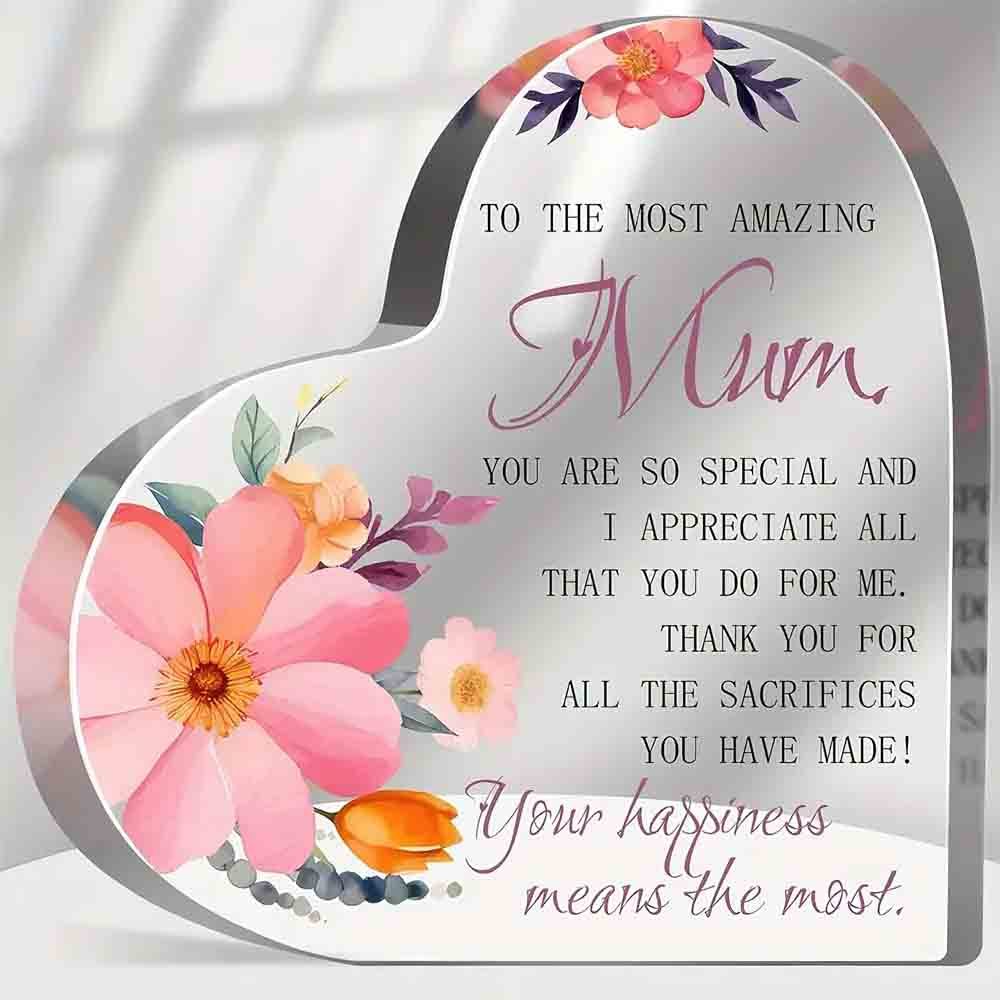 

2D Flat Acrylic Thank You Gifts Desktop Decoration Plaque, Home Decor Plaque Hanging Wall Art Decorative Garden Decoration for Room Door Signs Hanging 10*10*1cm