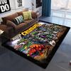Square Flannel Monster Truck Carpet Thrill Game Monster Jam Decorative Floor Mats Modern Home Living Room Rugs Bedroom Carpet