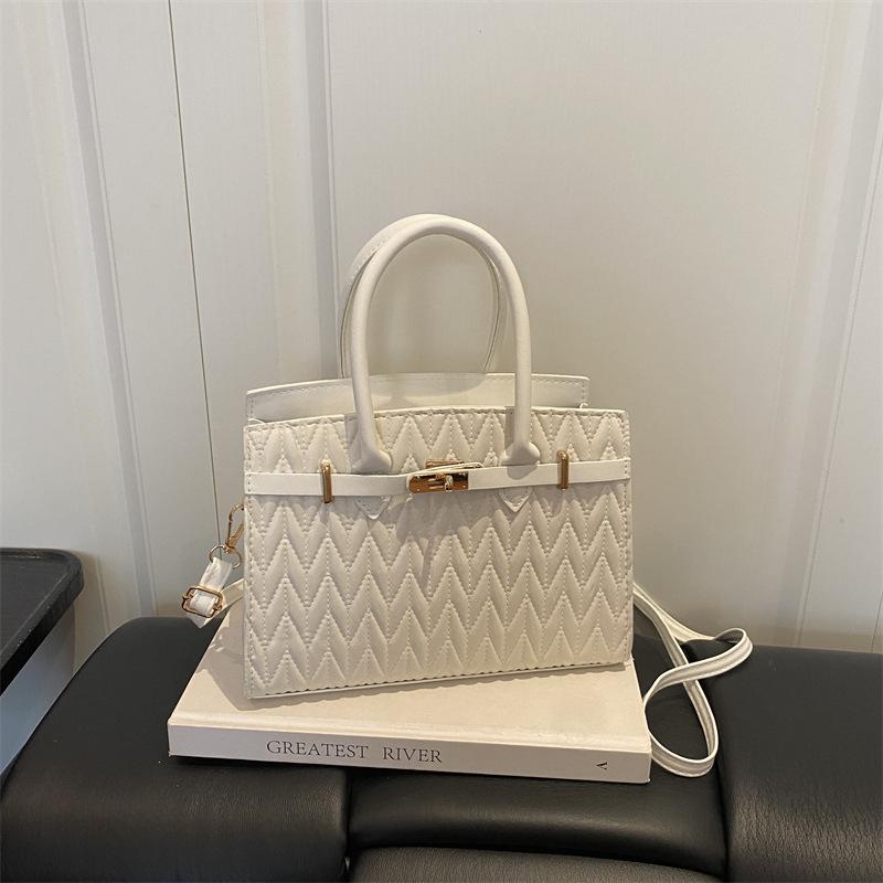 Bamboo Leaf Pattern Women's Handbag, Women's Shoulder Bag, Crossbody Bag, Office Bag